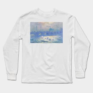 Waterloo Bridge by Claude Monet Long Sleeve T-Shirt